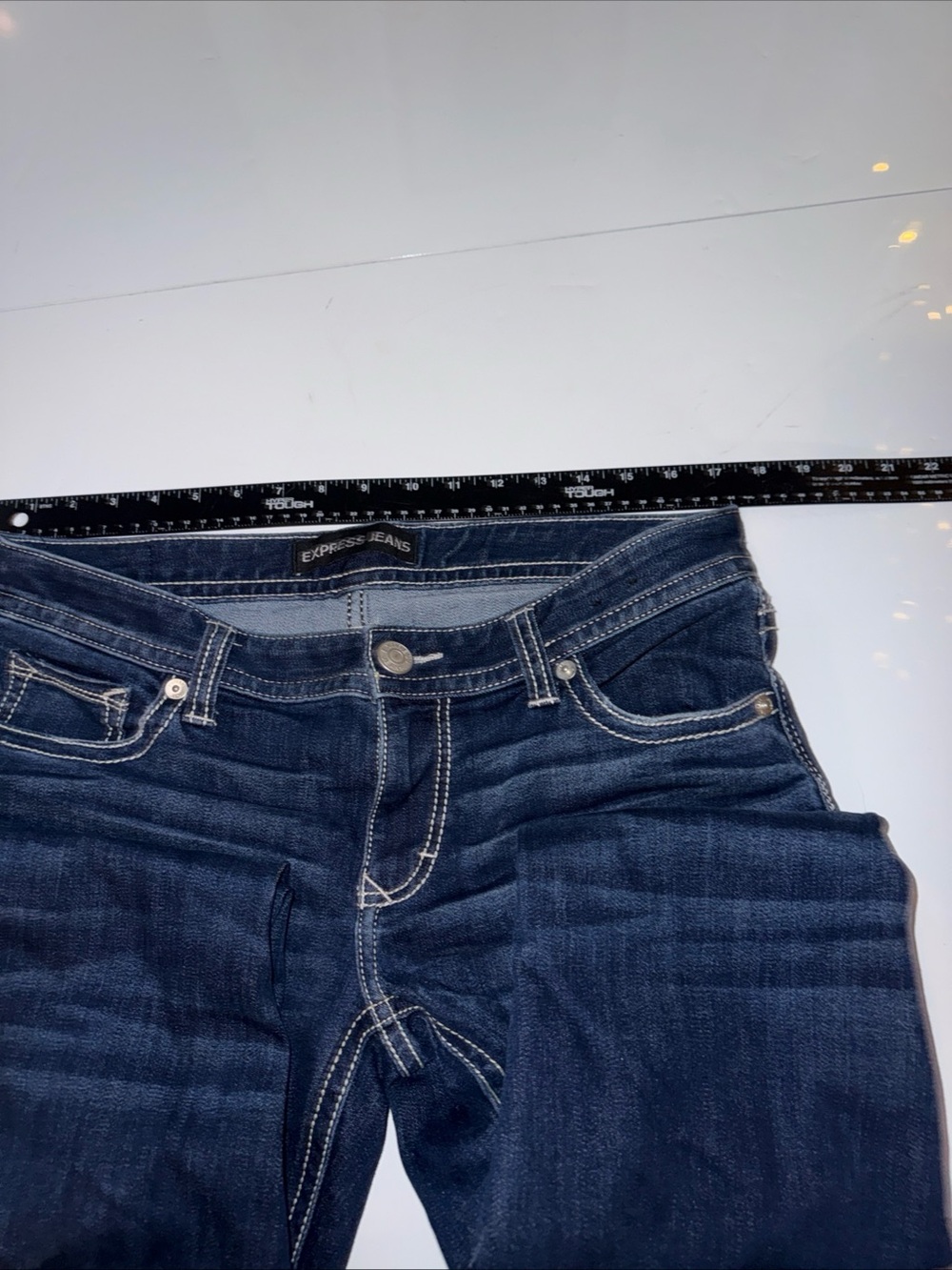 Womens Express Low Rise Jeans Size 12R Blue Jeans Denim - Picture 8 of 16